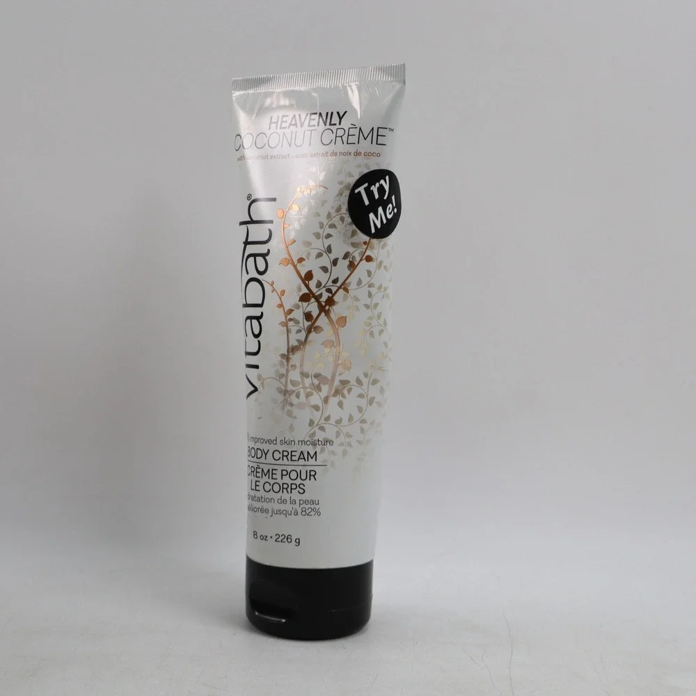 Vitabath Heavenly Coconut Creme Moisturizing Body Cream Soothing 8 oz DENTED